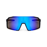 ES16 Enzo自行车眼镜。黑色，蓝色镜片。
